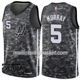 Maillot Enfant San Antonio Spurs Dejounte Murray 5 Nike City Edition Noir Swingman